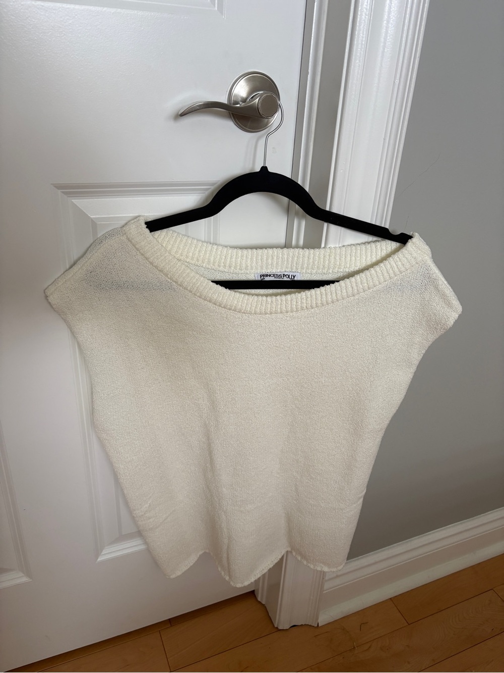 Princess Polly White Knit Off The Shoulder Top